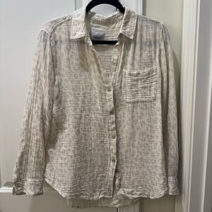 Rails Beige Button-Up Shirt